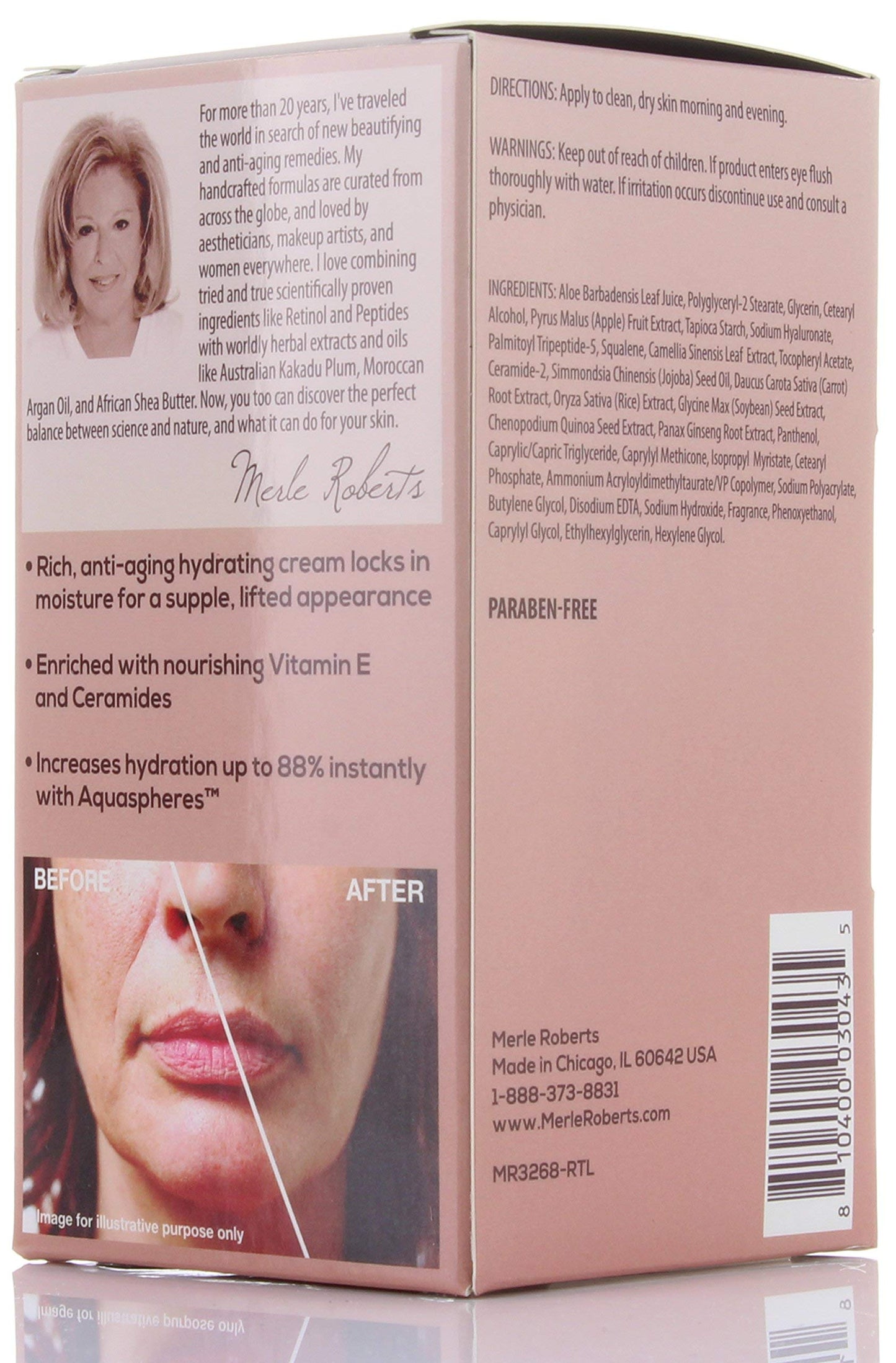 Merle Roberts Day and Night Face Cream with Collagen. Anti-Aging face cream for Wrinkles, Fine Lines, Uneven Skin Tone, and Dry Skin. 1 fl oz (1 Fl Oz