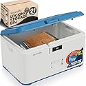 SereneLife Locking Storage Container Bin - 21 Gallon Large Capacity - Stackable Storage Tote Deck Box - Tough Durable Plastic Household Organizer…