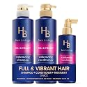 Hair Biology Full & Vibrant Set Including: Volumizing Shampoo (12.8 Fl Oz), Conditioner (12.8 Fl Oz) & Thickening Treatment (6.4 Fl Oz), for Thin or