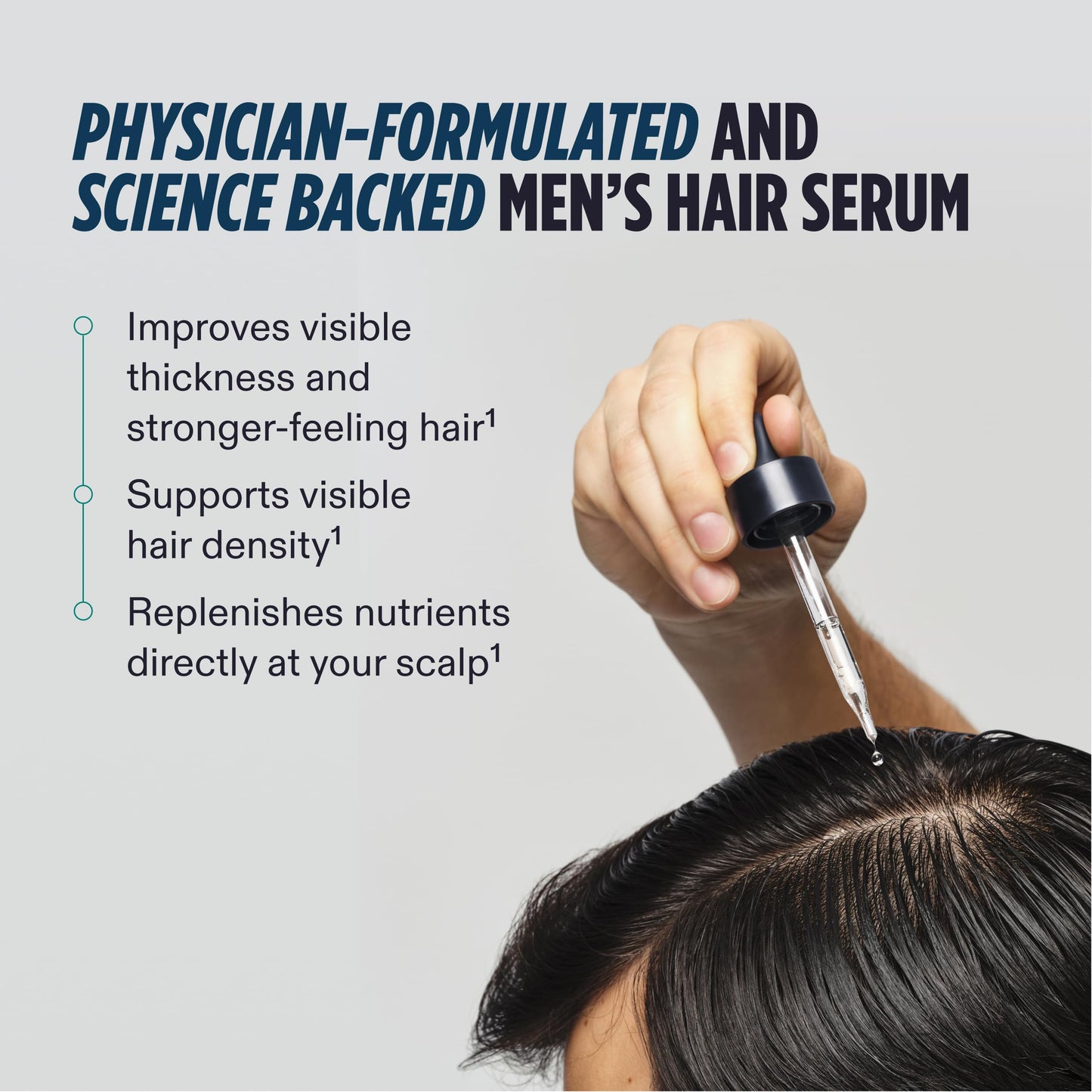 Nutrafol Men's Hair Serum, Clinically Tested to Support Visibly Thicker Hair and Scalp Coverage, Lightweight and Non-Greasy, for Daily Use - 30mL, 1 Beauty and Personal Care Nutrafol