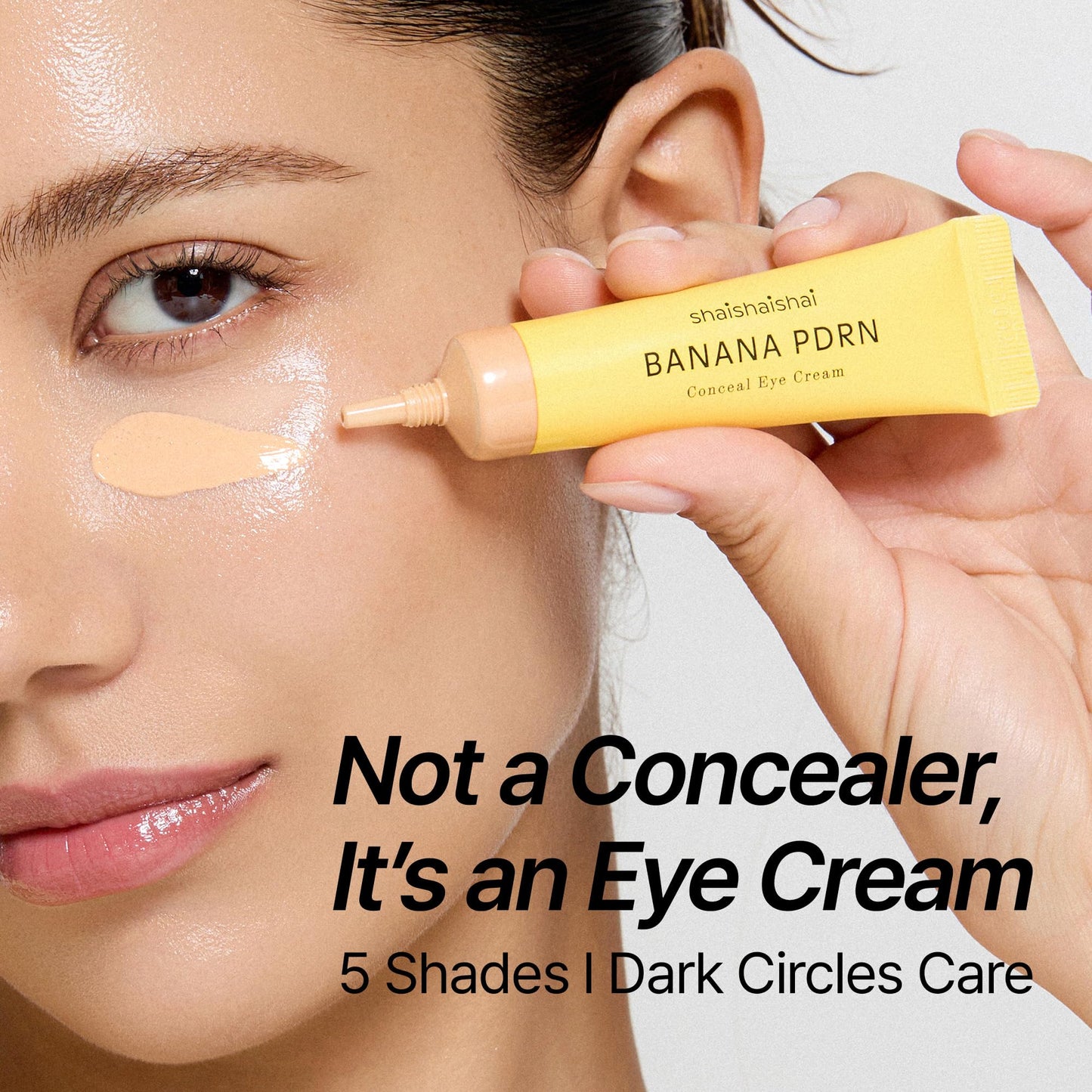 shaishaishai BANANA PDRN Conceal - Hydrating Under Eye Cream & Dark Circle Coverage, Advanced Formula with PDRN + Ectoin, Non-Sticky, Korean Skincare Beauty and Personal Care shaishaishai