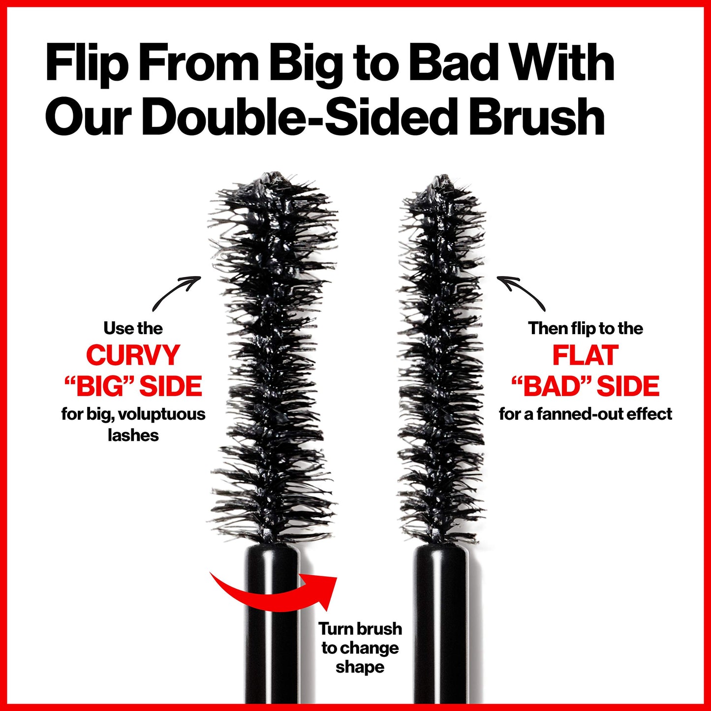 Revlon Mascara, So Fierce Big Bad Lash Eye Makeup, Volumizing, Stocking Stuffer for Her, Lasts up to 24 Hours, 760 Blackest Black, 0.34 fl oz