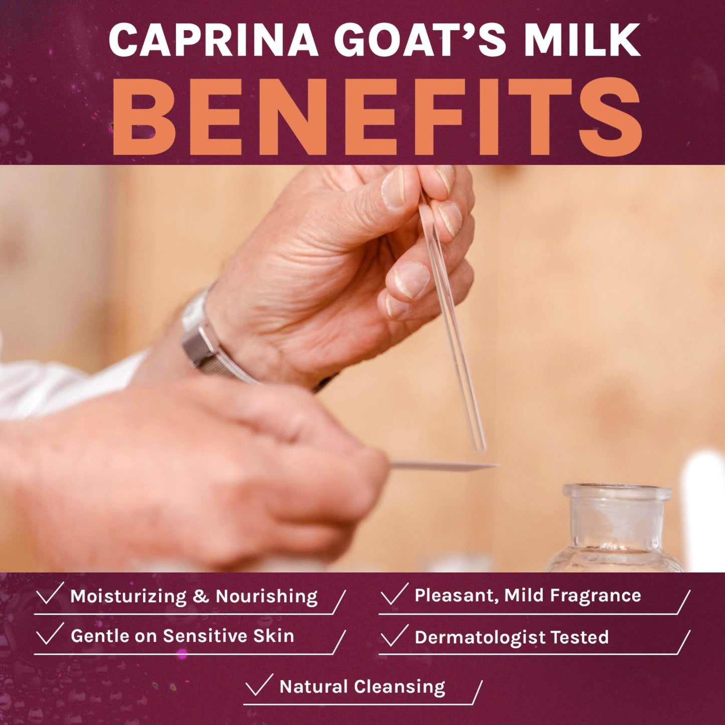 Caprina by Canus Goat Milk Soap Bar, ORIGINAL, 3.2 oz (90 g) Bars, 6-Pack, Moisturizing Daily Cleanser for Face, Hands & Body, Fresh Canadian Goat