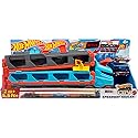 Hot Wheels Speedway Hauler Storage Carrier with 3 1:64 Scale Cars & Convertible 6-Foot Drag Race Track for Kids 4 to 8 Years Old, Stores 20+ Cars…