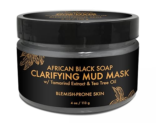 SheaMoisture African Black Soap Problem Skin Facial Mask, 4 Ounce
