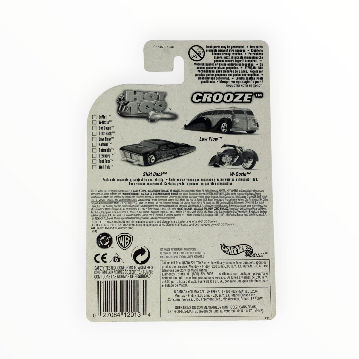 Hot Wheels 2004 First Editions Batman Crooze Batmobile #069