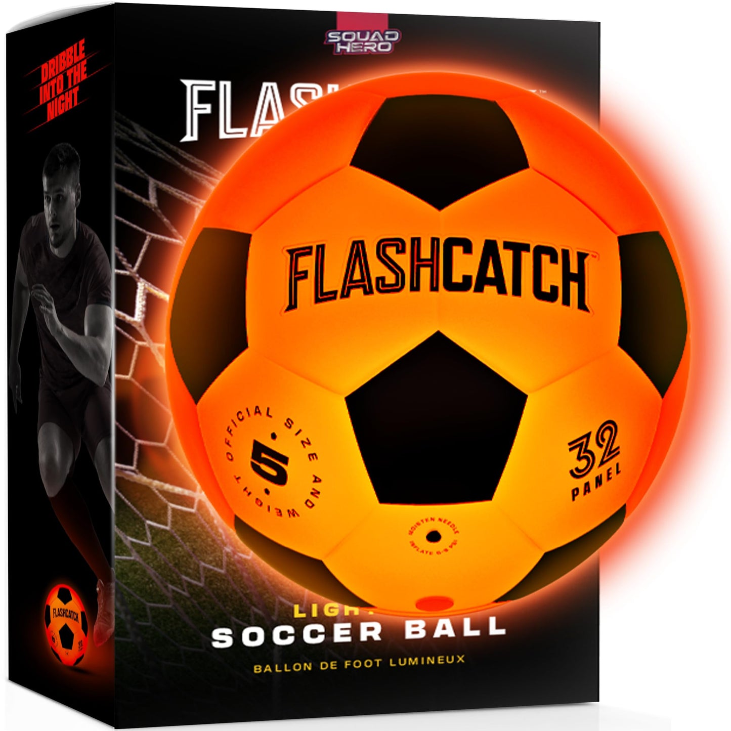 FlashCatch Light Up Soccer Ball - Glow in The Dark - NO 5 - Sports Gear Gifts for Boys & Girls 8-15+ Year Old - Kids, Teens Gift Birthday Ideas…