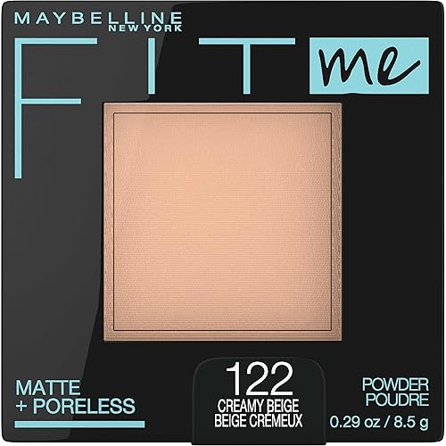 Maybelline Fit Me Matte + Poreless Pressed Face Powder Makeup & Setting Powder, Creamy Beige, 1 Count