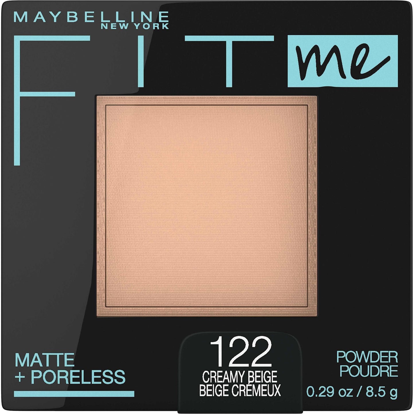 Maybelline Fit Me Matte + Poreless Pressed Face Powder Makeup & Setting Powder, Creamy Beige, 1 Count