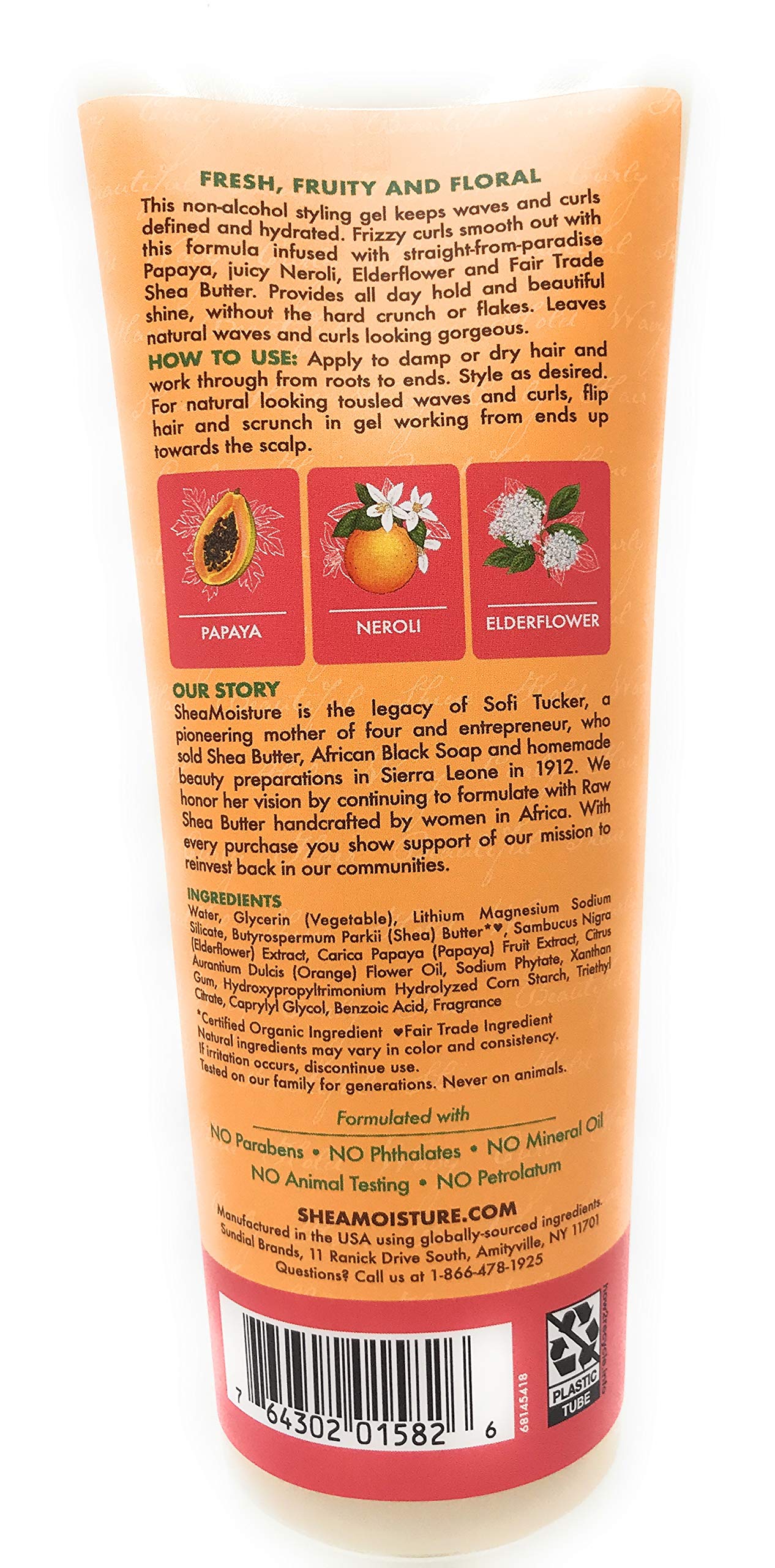 Shea Moisture, All Day Frizz Control Styling Gel Papaya & Neroli, 8 Ounce