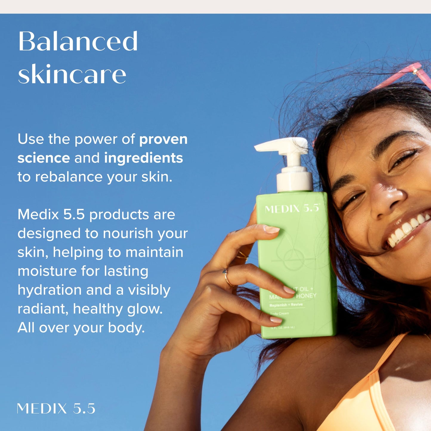 MEDIX 5.5 Coconut Oil Lotion W/ Manuka Honey Cream Skin Care Face Moisturizer & Body Cream | Firming Coconut Oil For Skin Minimizes Look Of Dry Skin