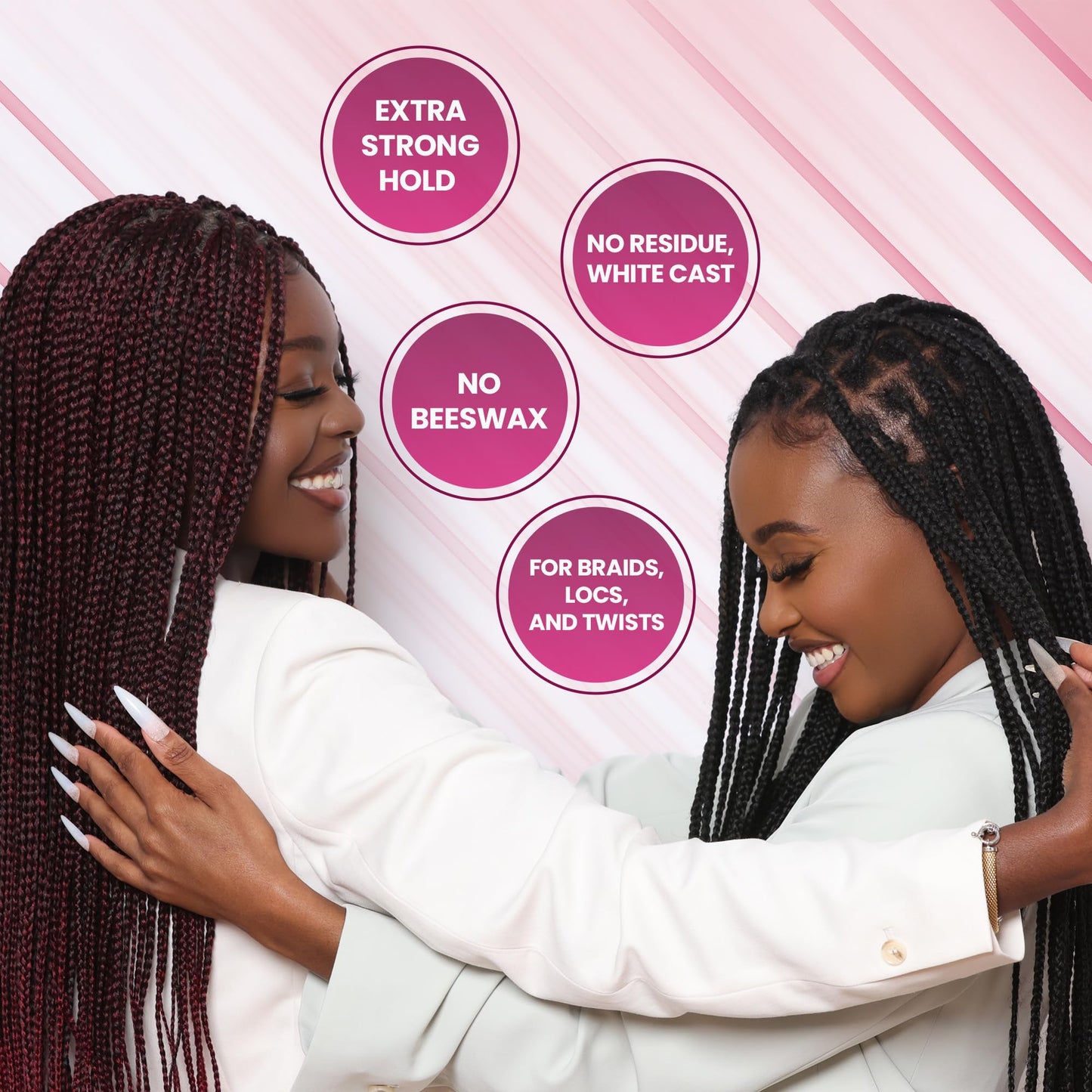 Laflare 430 ml Braid Bond Gel Bulk Extreme Hold for Natural & Kids Hair, Vegan, Nourishing, Braiding Hair, Twist Hair (Musk)