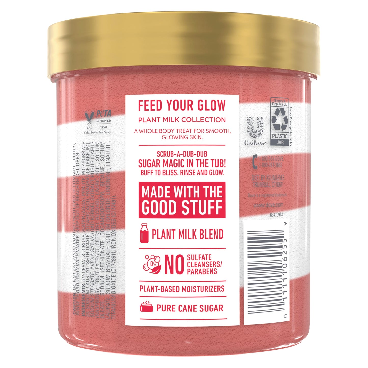 Dove Sugar Body Scrub Oat Milk & Berry Brulee For Women For Exfoliated & Hydrated skin 15 oz Beauty & Personal Care Dove