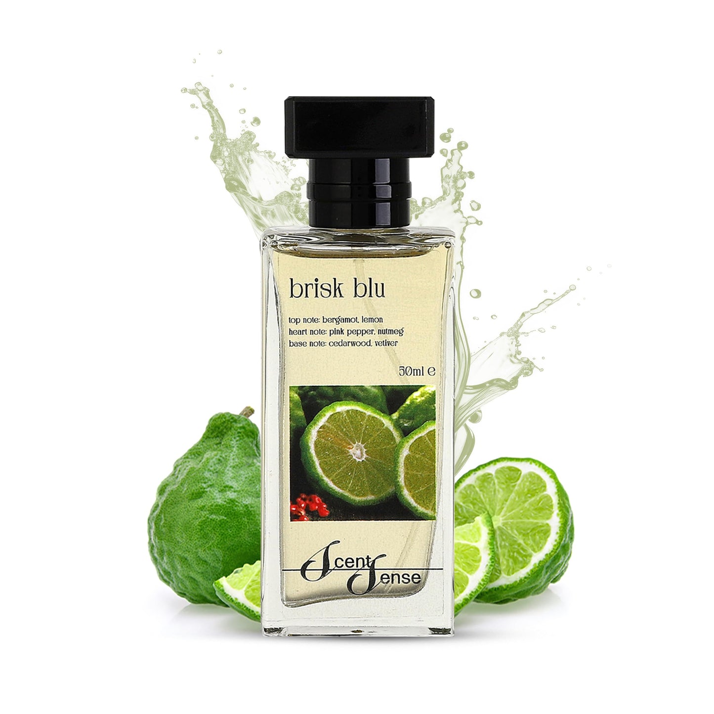 Scent Sense Brisk Blu Eau de Parfum for Men 50ML / 1.7 fl.oz | Fresh, Masculine & Long-Lasting Fragrance | Luxurious Everyday Scent