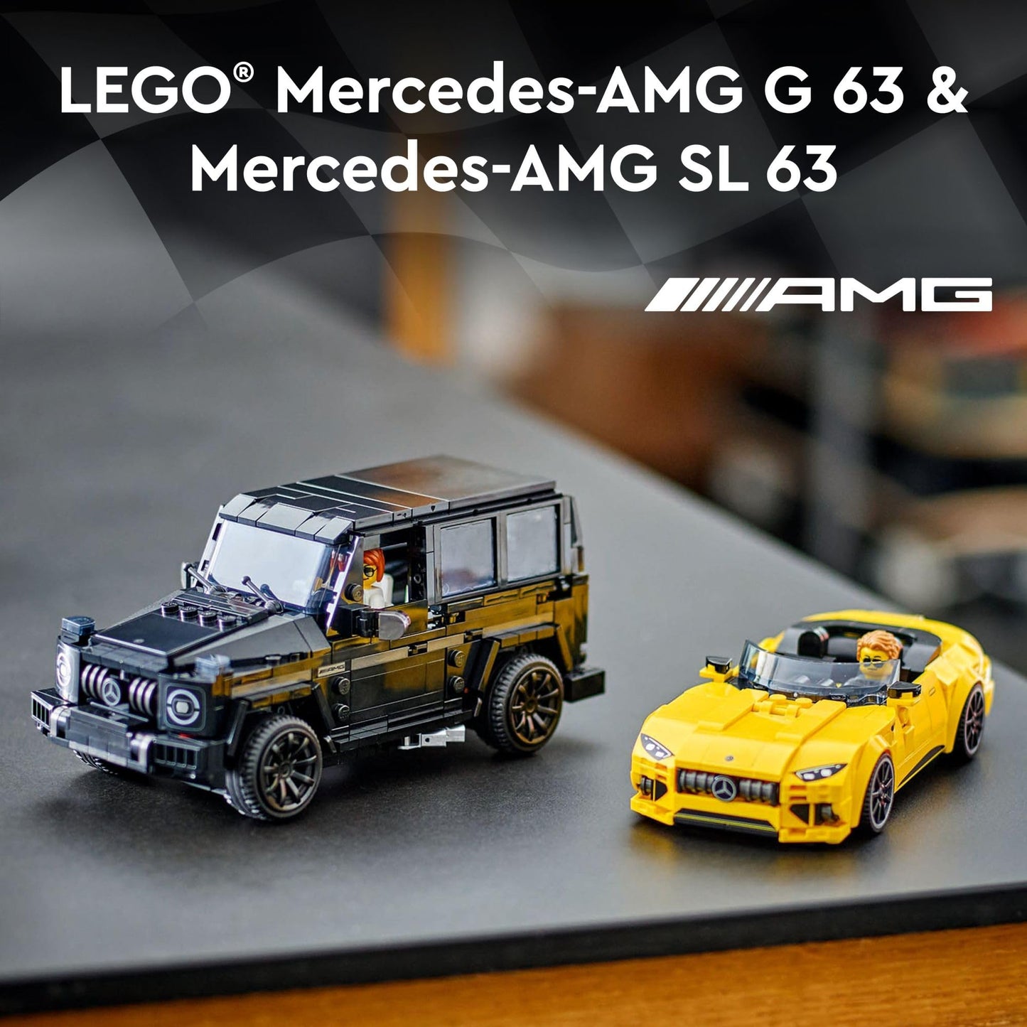 LEGO Speed Champions Mercedes-AMG G 63 & SL 63 F1 Toy Cars, 2 Building Sets with Driver Minifigures, Gift for Kids Ages 9+, 76924