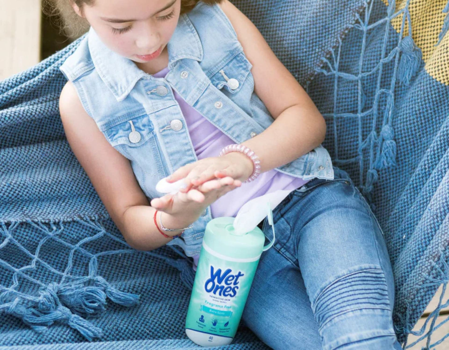Playtex Wet Ones Sensitive Skin Hands Wipes, 40 Count Wipes (Pack of 6)