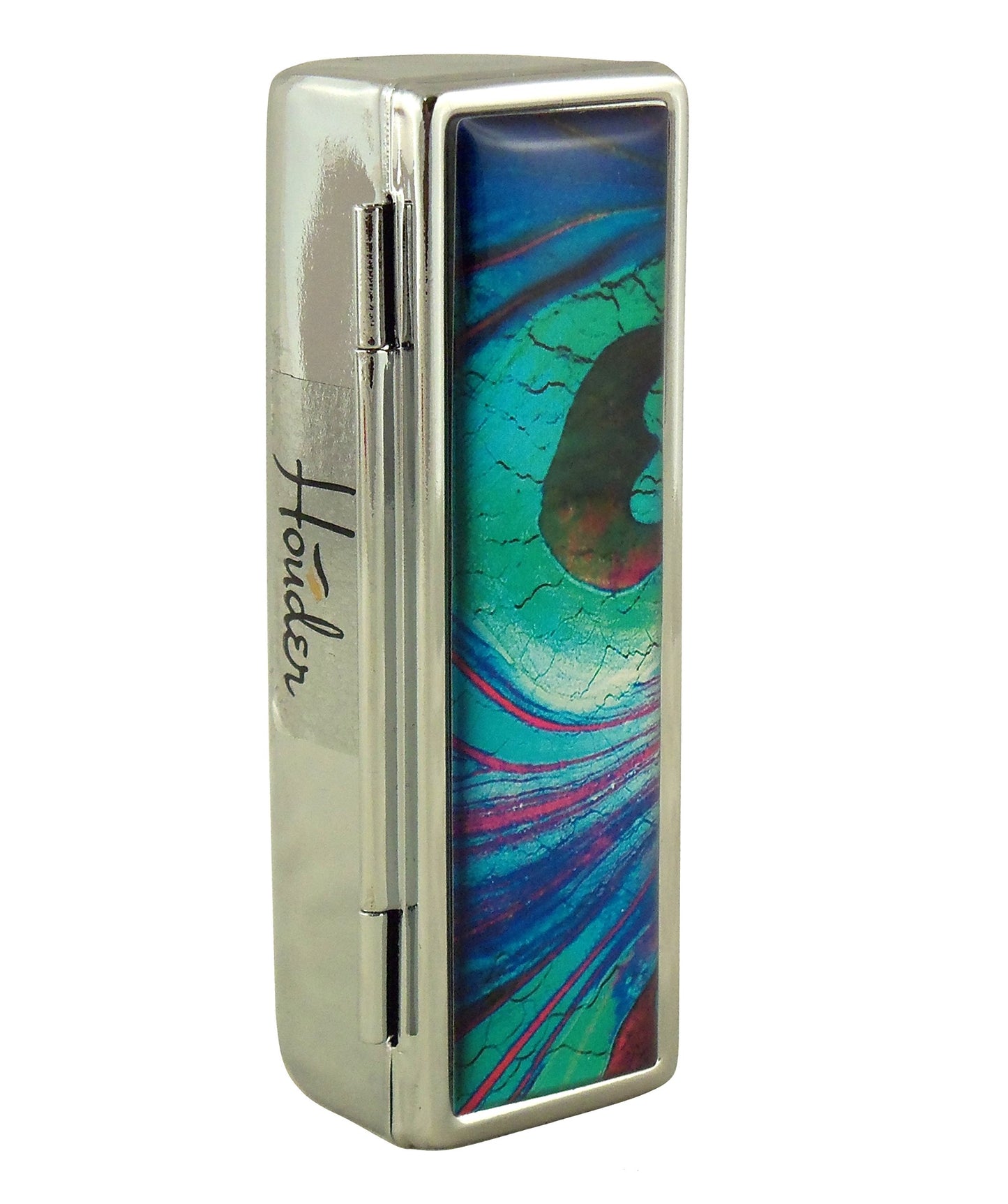 Houder Designer Lipstick Case with Mirror for Purse - Decorative Lipstick Holder with Gift Box - Velvet Lined - Protect Your Lipsticks in Style