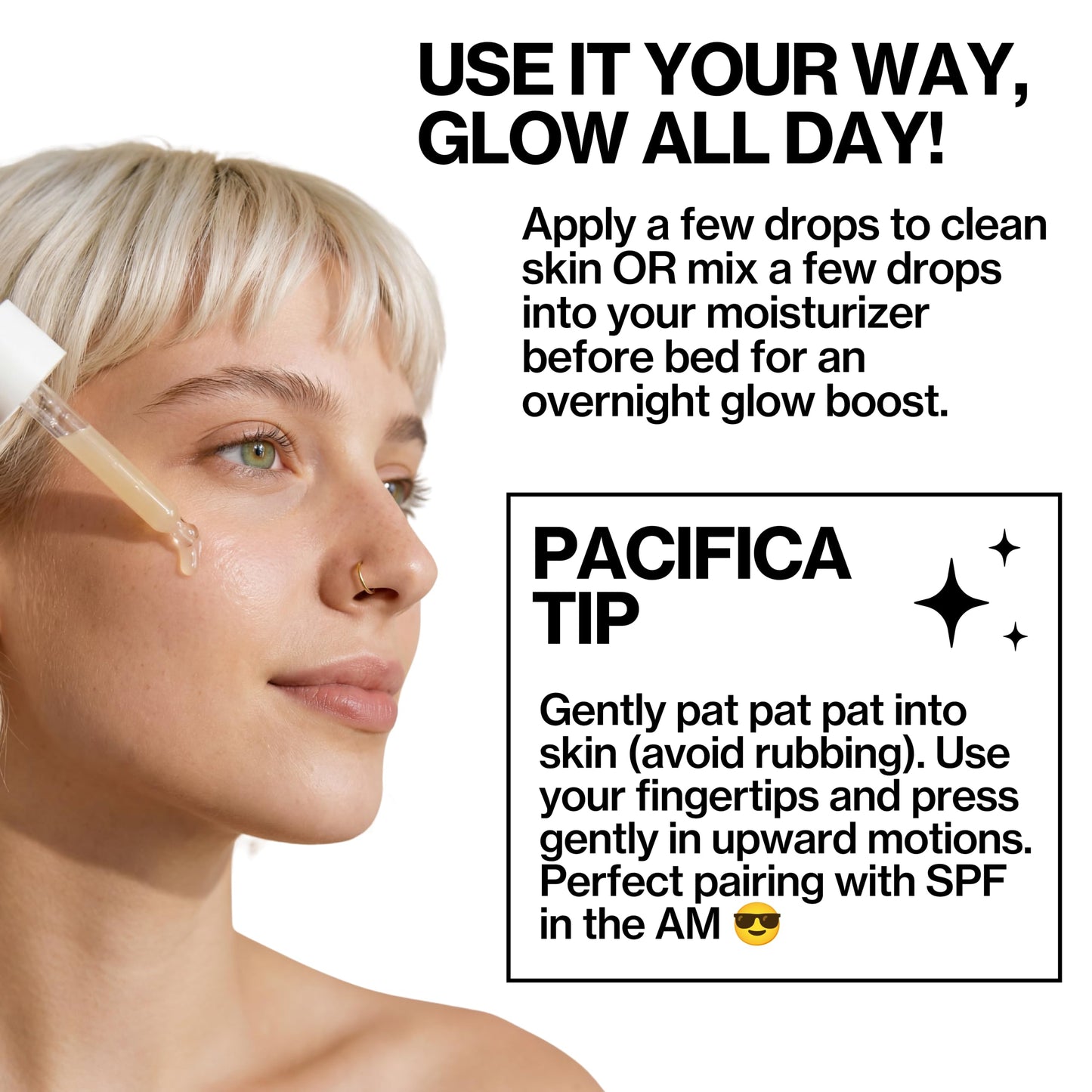 Pacifica Vitamin C Serum for Face - Glow Baby Brightening Facial Serum with Glycolic Acid - Vitamin C Booster Skin Care, Dark Spot Corrector, Vegan Beauty and Personal Care Pacifica