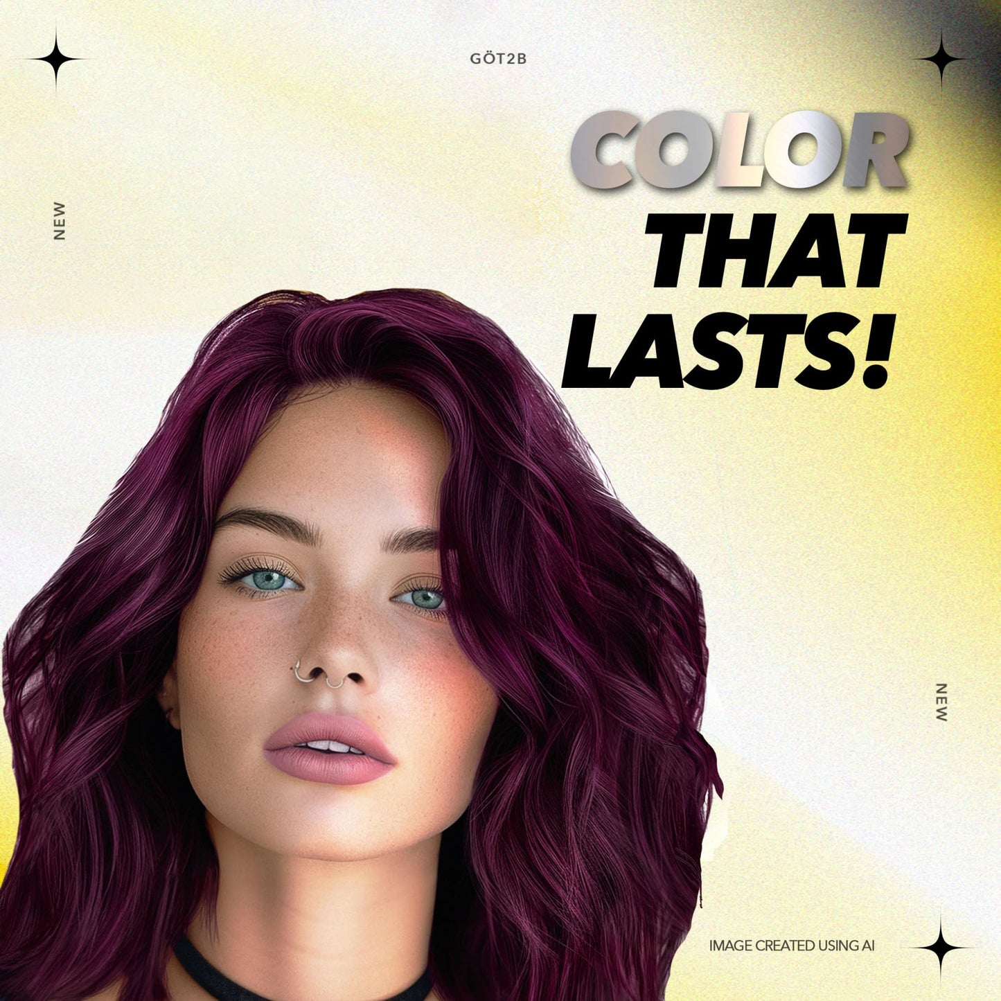 got2b Metallics Permanent Hair Dye, Amethyst Chrome M69, Hair Color for Women & Men, Formulated with Metallic-Shine Booster for Cool, Shimmering