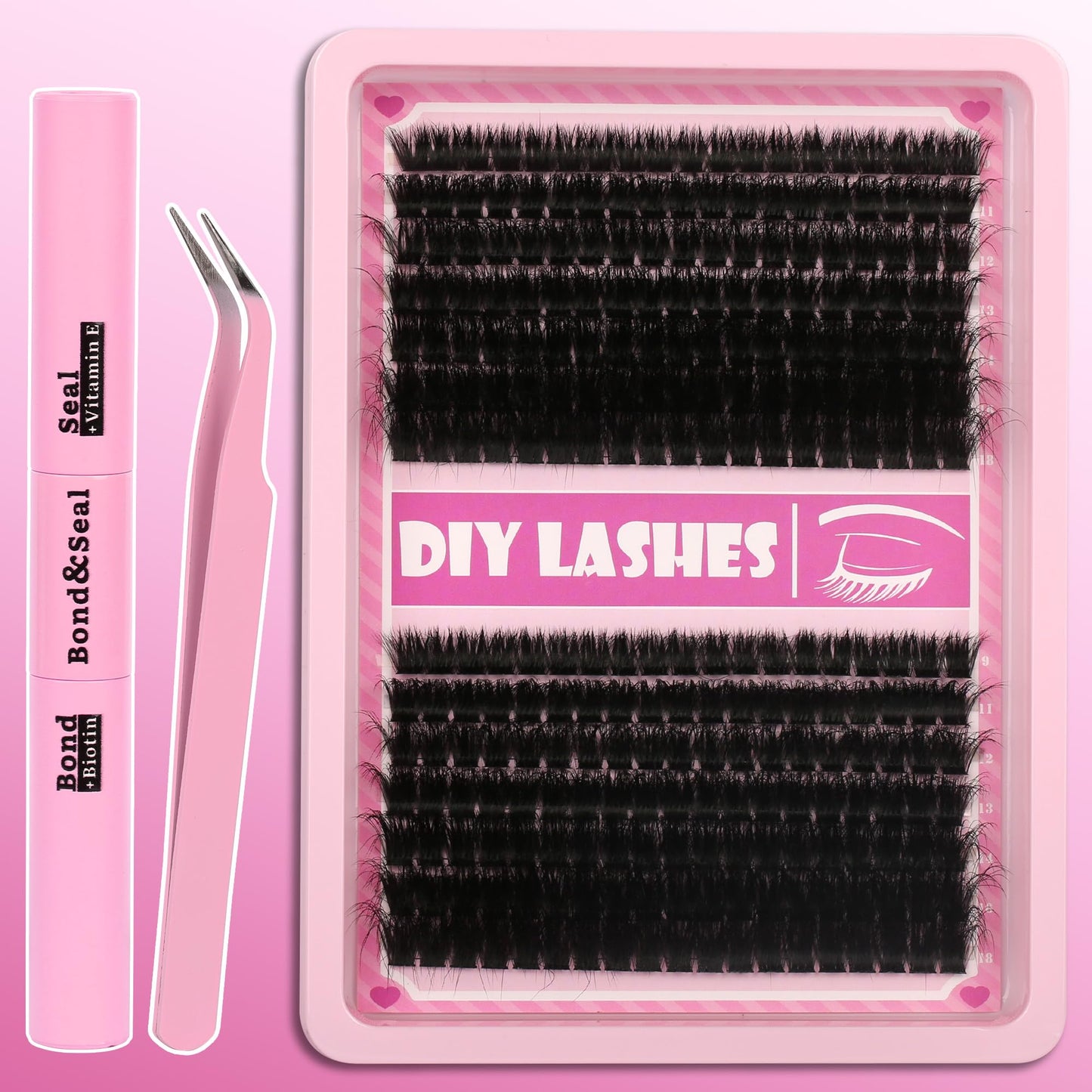 Gmagictobo Lash Clusters C Curl Lash Clusters Kit Lashes Clusters 280 Pcs Individual Eyelash Clusters DIY Lash Extension Kit for Self Application Beauty and Personal Care Gmagictobo Default Title