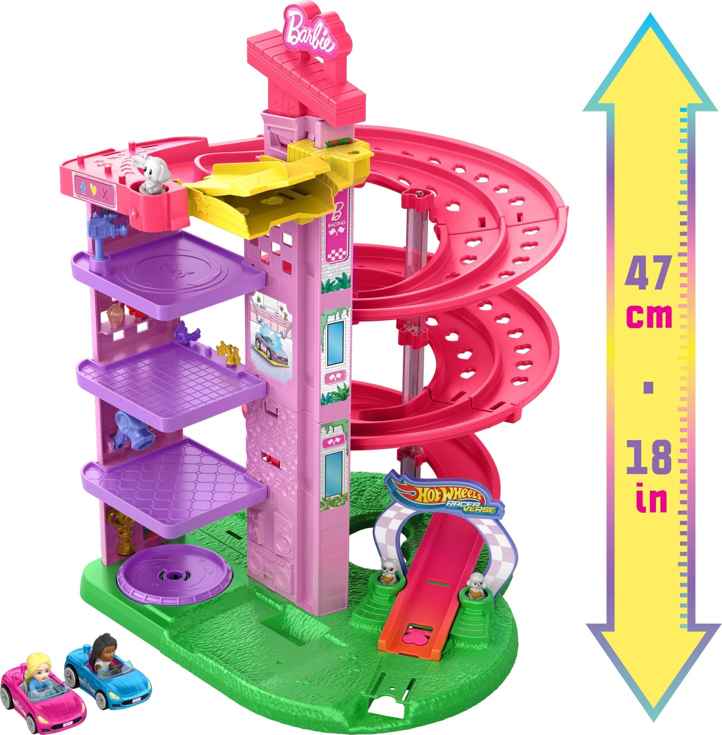 Hot Wheels® Racerverse Barbie Playset, 4Y+, JDD65