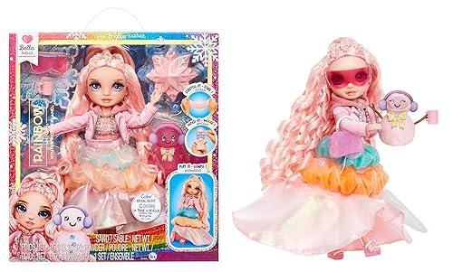 Rainbow High Winter Wonderland Bella - Pink 11” Fashion Doll with Magic Snow Hidden in Fashion That Puffs Up with Water, and Snowman Kit, Great Gift…