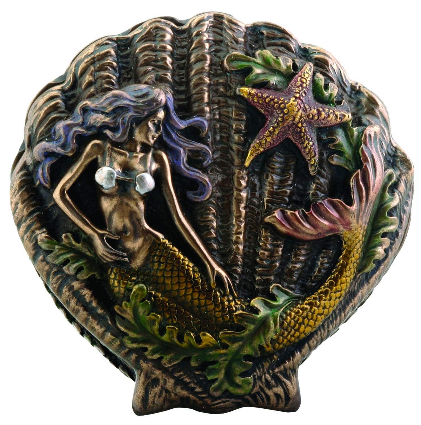 Mermaid Shell Box Jewelry Accessory Holder