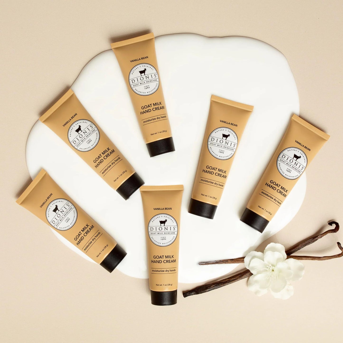 Dionis Goat Milk Skincare Hand Cream (Vanilla Bean, 1 oz)