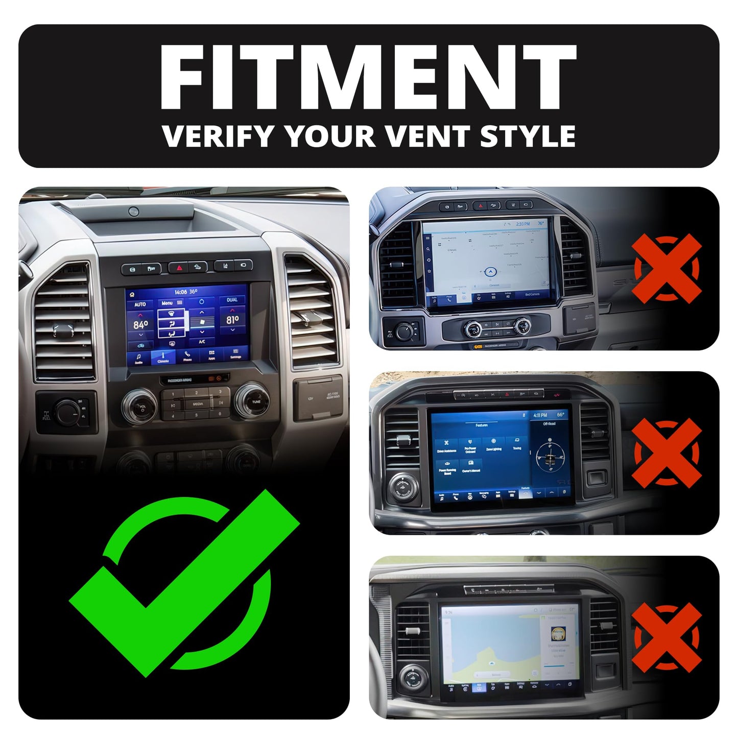 Tackform Link Vent Mount Universal Magnetic Phone Holder Compatible with 2015-2020 Ford F-150, 2017-2021 Super Duty, and 2018-2021 Expedition…