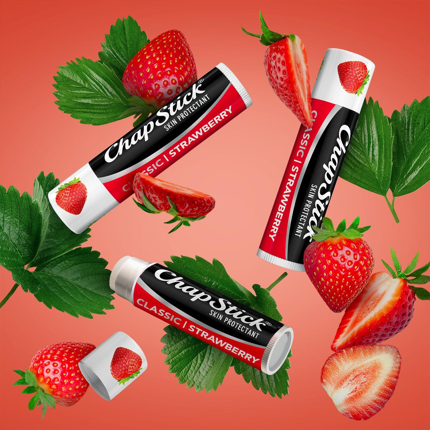Chapstick Lip Balm-Classic Strawberry 3 Pack
