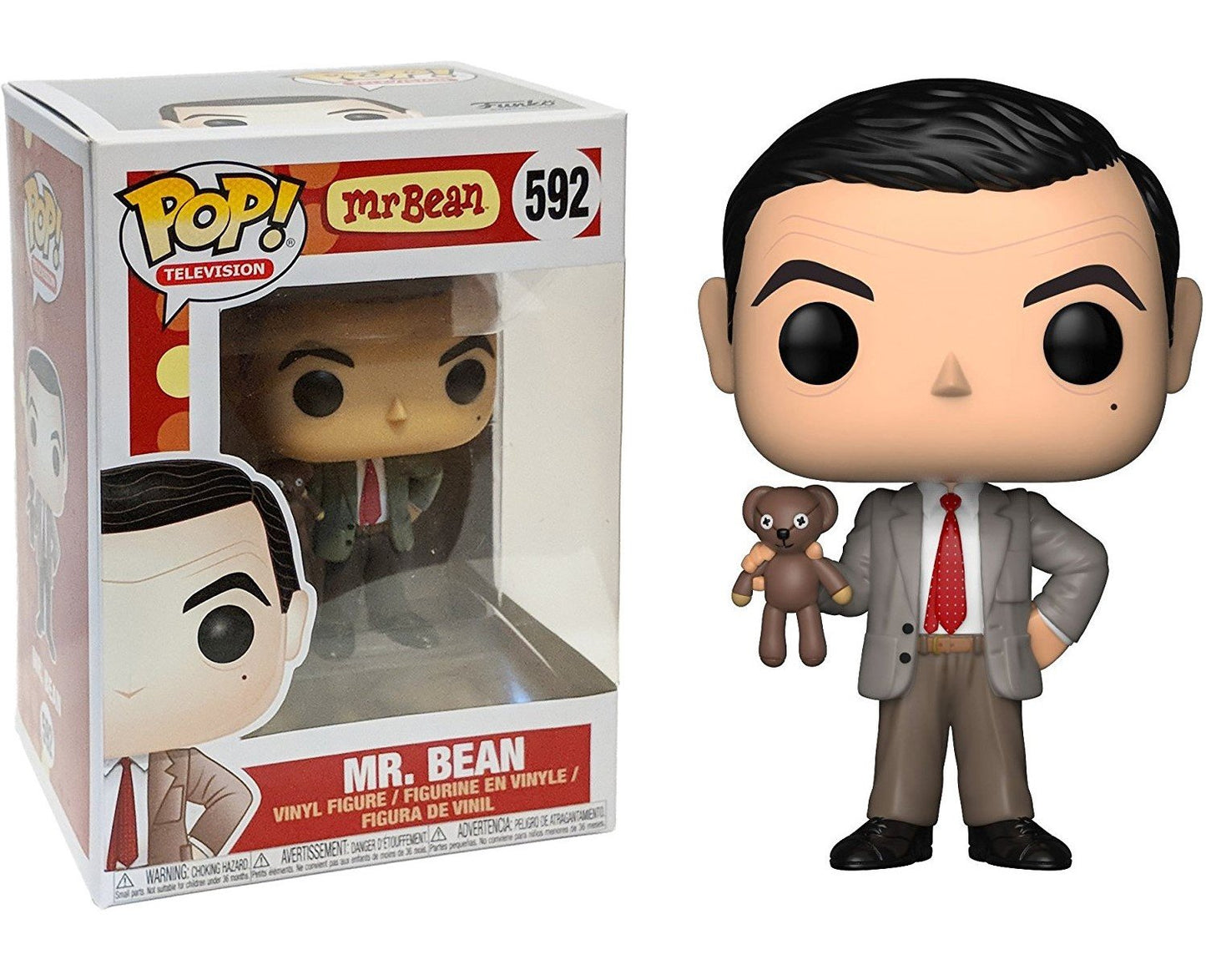 Funko Pop! Movies: Mr. Bean - Mr. Bean Vinyl Figure (Includes Compatible Pop Box Protector Case)