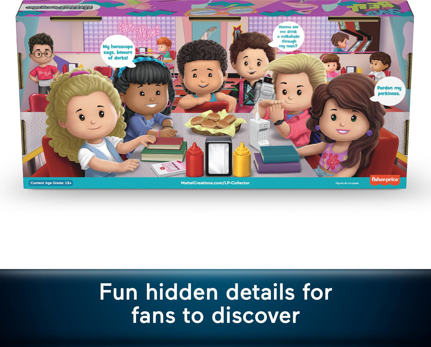 Little People Collector Saved by The Bell Special Edition Set, 6 Figures for Adults & Fans in a Display Package