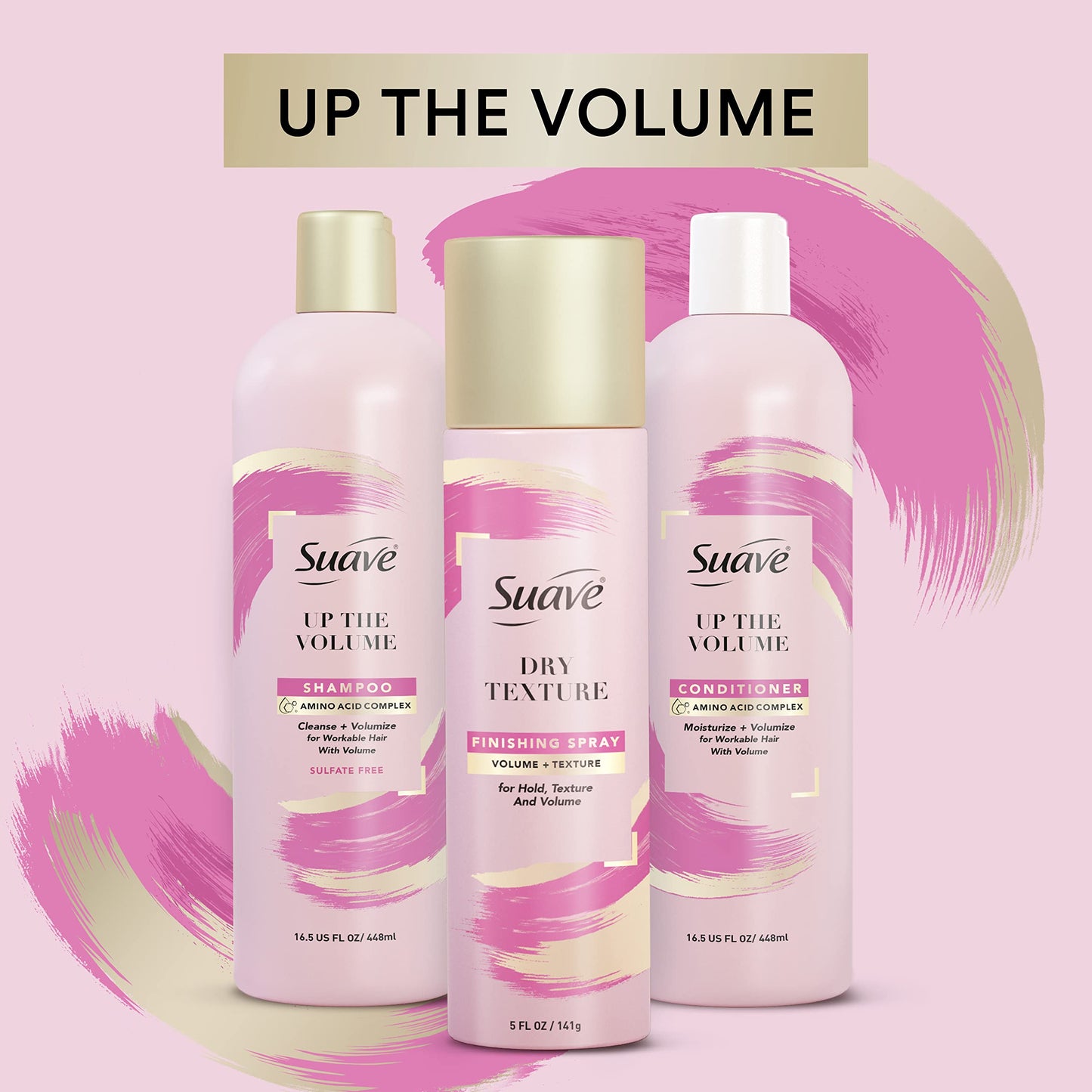 Suave Pink Up The Volume Dry Texturizing Spray Hair Texturizer For Volumized Hair Finishing Spray Enhances Volume 5oz