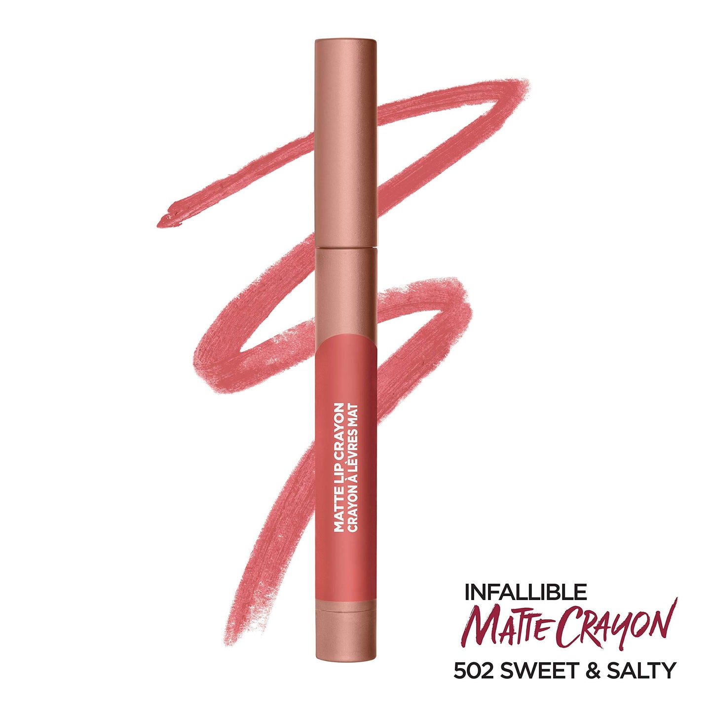 L’Oréal Paris Infallible Matte Lip Crayon, Sweet and Salty (Packaging May Vary)
