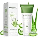 Aloderma Aloe Clearing Gel for Clear Complexion with 90% Organic AloeVera - Moisturizing, Oil Controlling Facial Lotion with Allantoin, Wintergreen