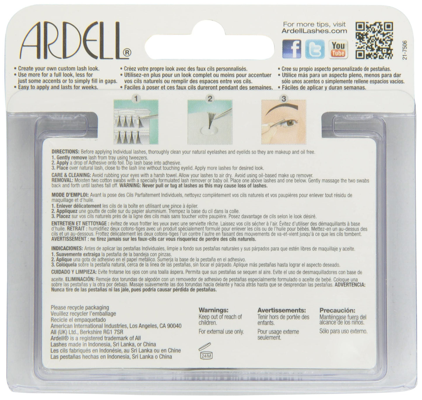 Ardell Duralash Naturals Individual Lashes - Short, 56-Count (Pack of 4)