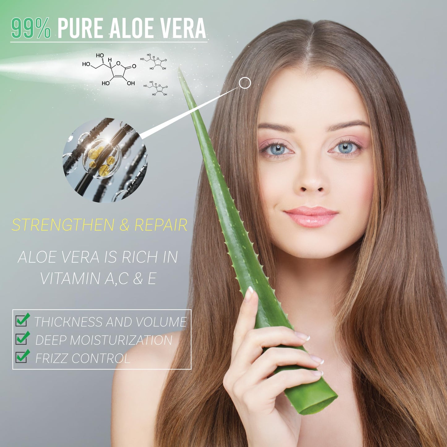 Green Leaf Naturals Aloe Vera Spray | 99% Cold-Pressed Aloe Vera Juice with Vitamin C, E & A | Hair, Skin, Facial Moisturizer, Sunburn Relief & After