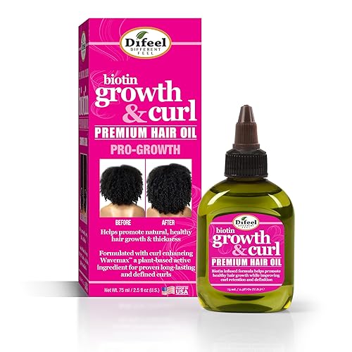 Difeel Biotin Growth & Curl Premium Hair Oil 2.5 oz.