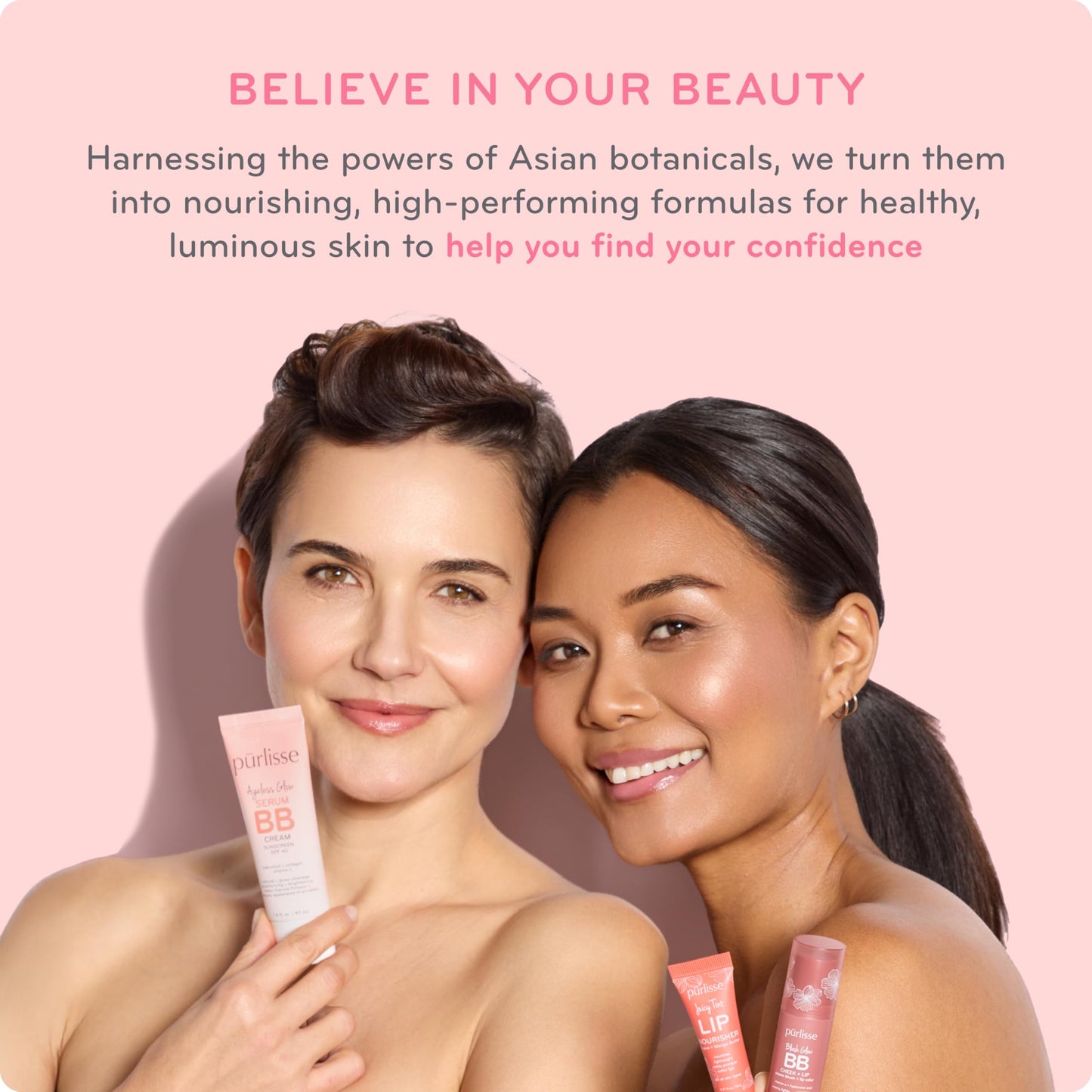 pūrlisse Perfect Glow BB Cream with SPF 30 - Matte Meets Dewy Finish - Enriched with Goji & Hawthorn