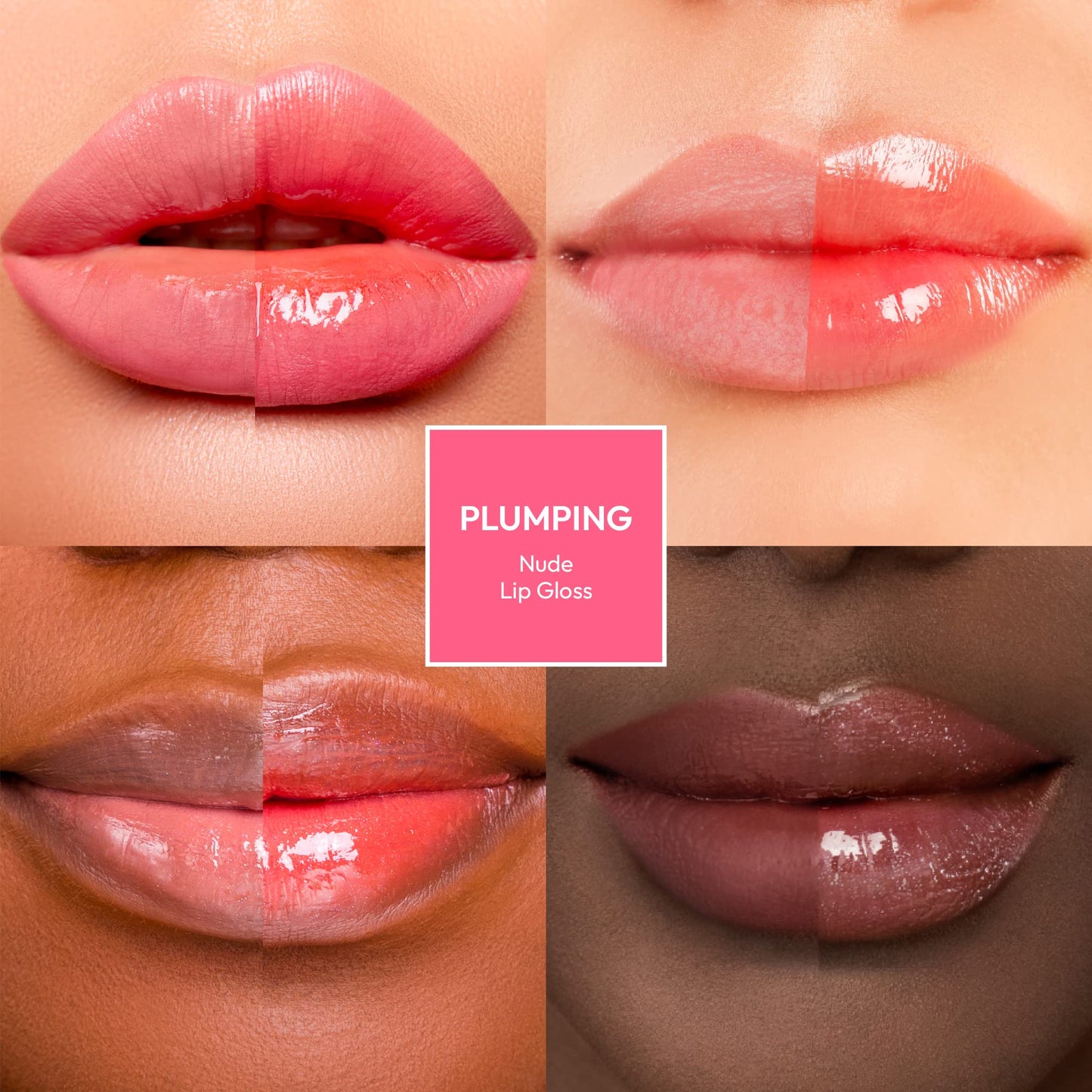 Ruby Kisses Hyaluronic Lip Gloss, High-Shine Volumizing Plumping Hydrating