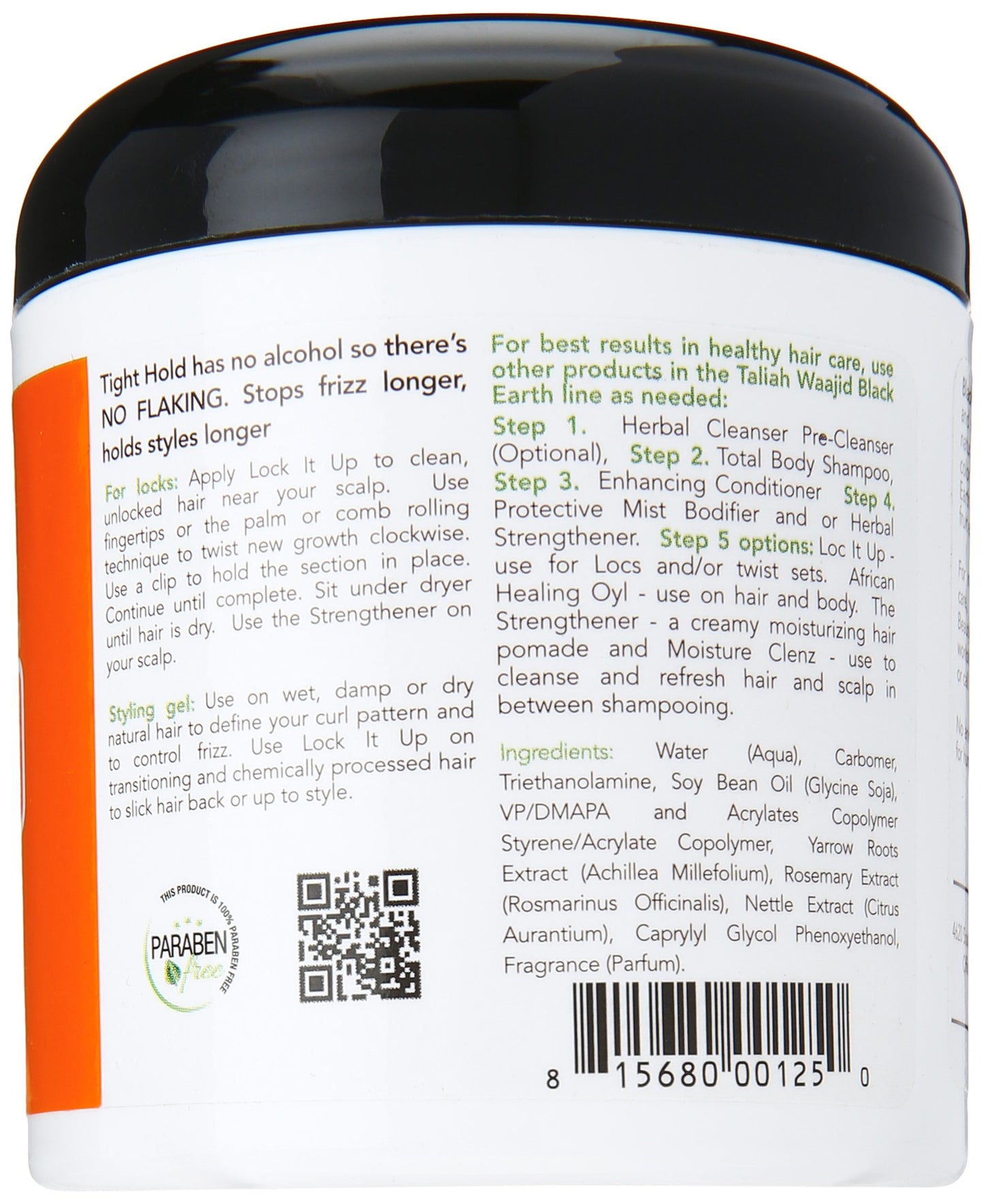 Taliah Waajid Black Earth Products Tight Hold for Natural Hair, 6oz