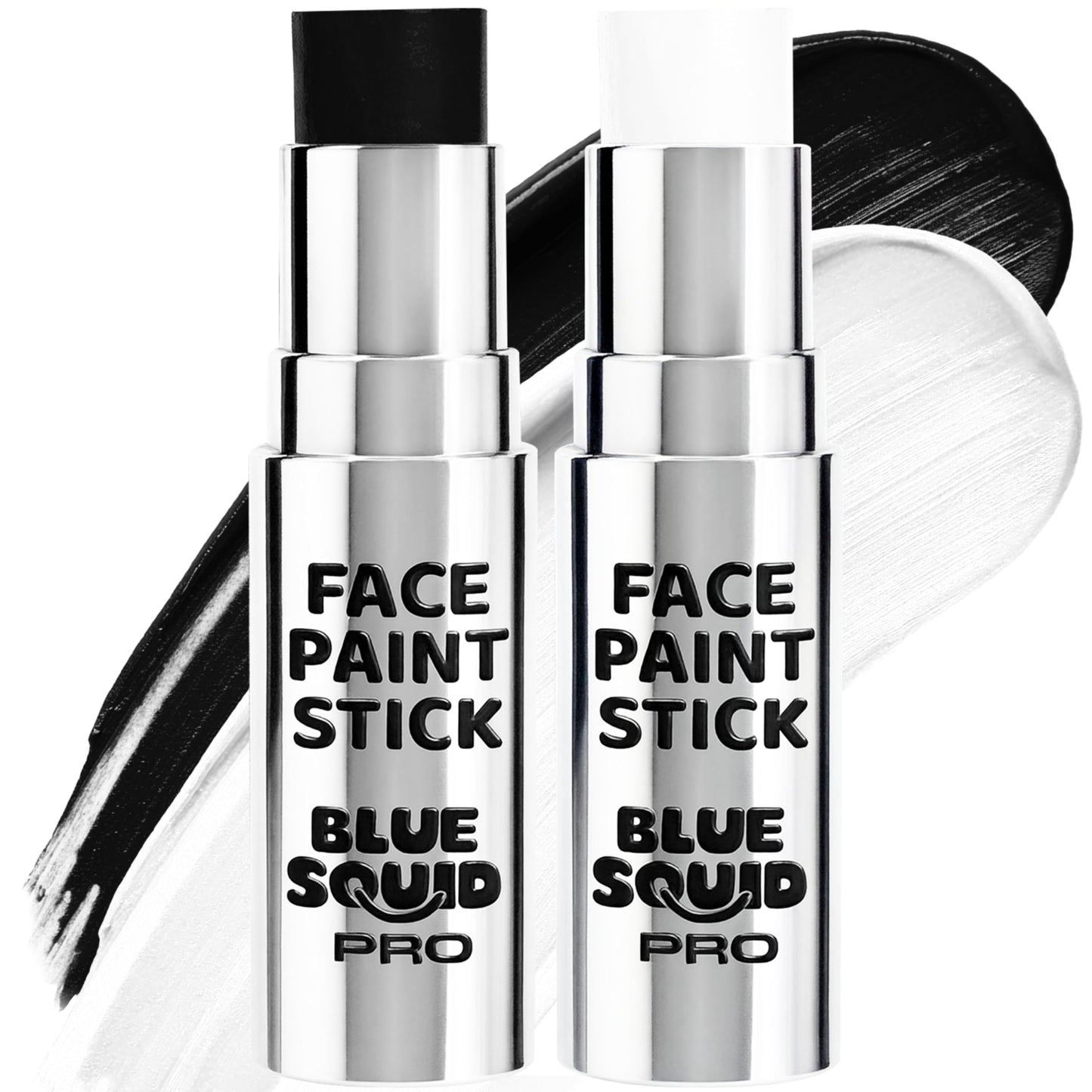 Blue Squid PRO Black and White Face Paint Stick - Waterproof Body Paint For Adults & Kids Eye Black Baseball, Eyeblack Softball -Hypoallergenic Beauty and Personal Care Blue Squid Default Title