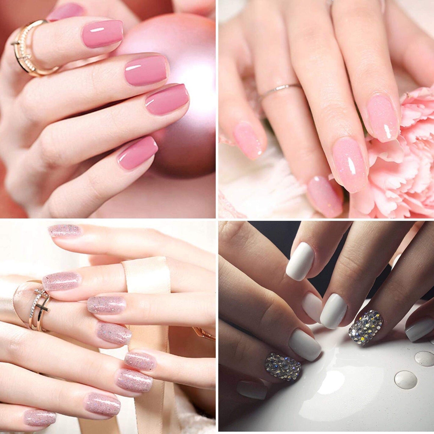 Gel Nail Polish Starter Kit - 6 Colors Gel Polish Set Base Top Coat, 36W LED Nail Dryer Lamp with Full DIY Gel Manicure Nail Tools by Vishine 8ml