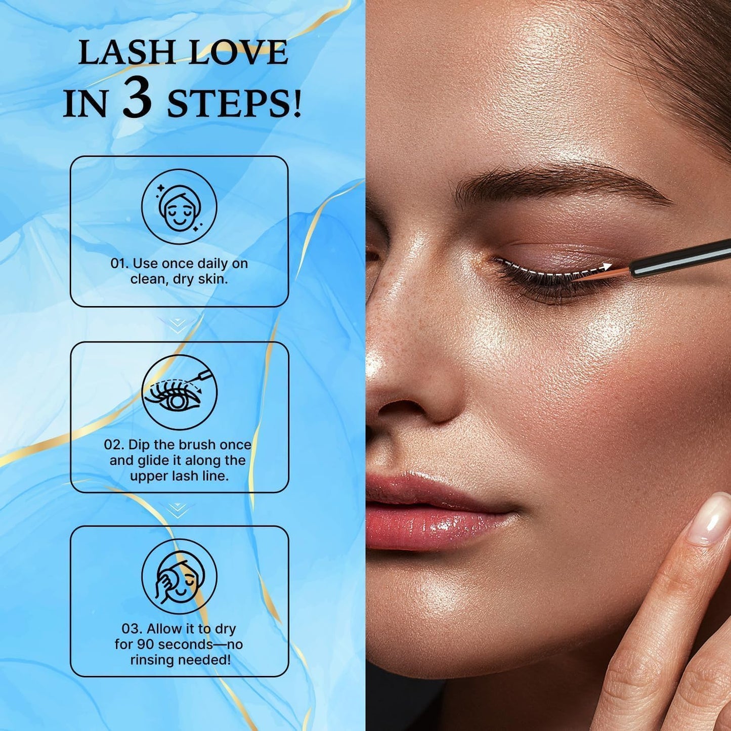 VieBeauti Eyelash Growth Serum 5mL - Lash Serum for Longer, Fuller & Thicker Looking Lashes, Advanced Nourishing Formula, Vegan & Cruelty-Free, Gentle Beauty and Personal Care VieBeauti
