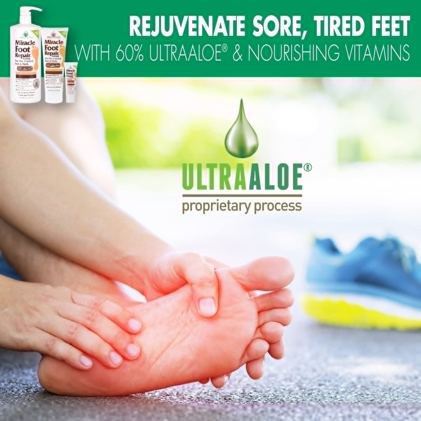 Miracle of Aloe 3-pack Assortment, includes 1 ounce tubes each of Miracle Foot Repair, Miracle Hand Repair and Aloe All Over