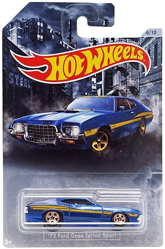 Hot Wheels 2020 American Steel Muscle Car Series, Blue '72 Ford Gran Torino Sport 6/10