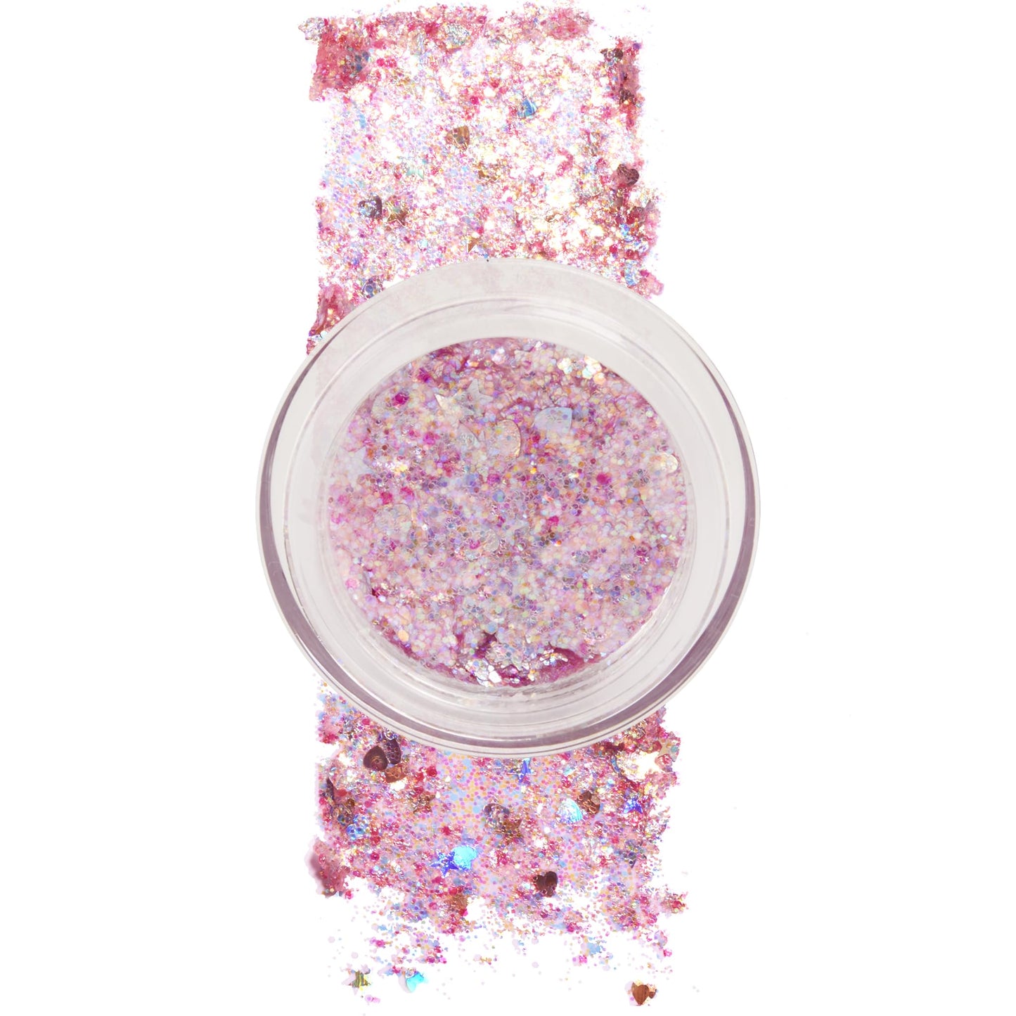 KimChiChic Beauty Glitter Sharts, Chunky Face & Body Glitter, Multi-Use for Hair, Cheeks & Collarbone, Adds Bold, Sparkling Shine, Super Bloom, 2.5g