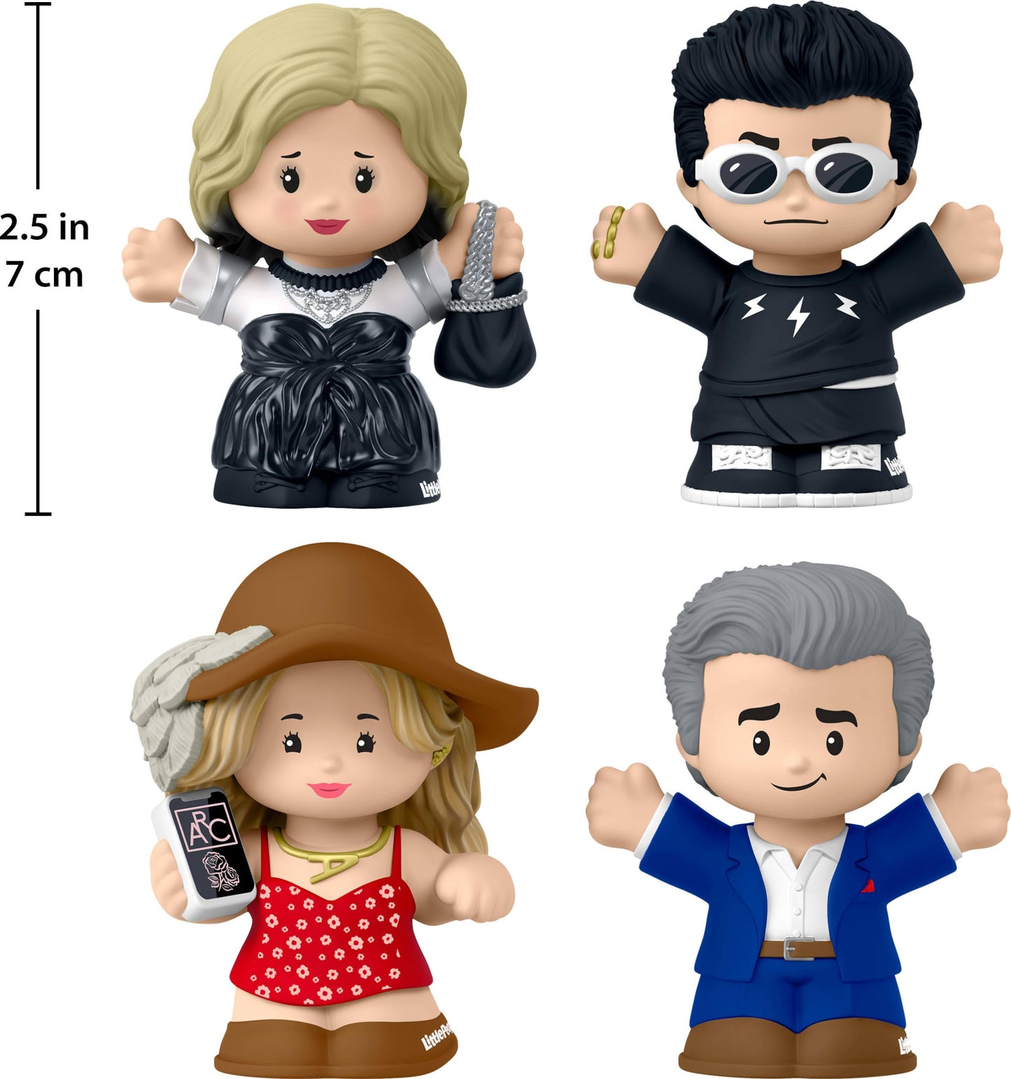 Little People Collector Schitt’s Creek TV Series Special Edition Set for Adults & Fans, 4 Figures in Display Package