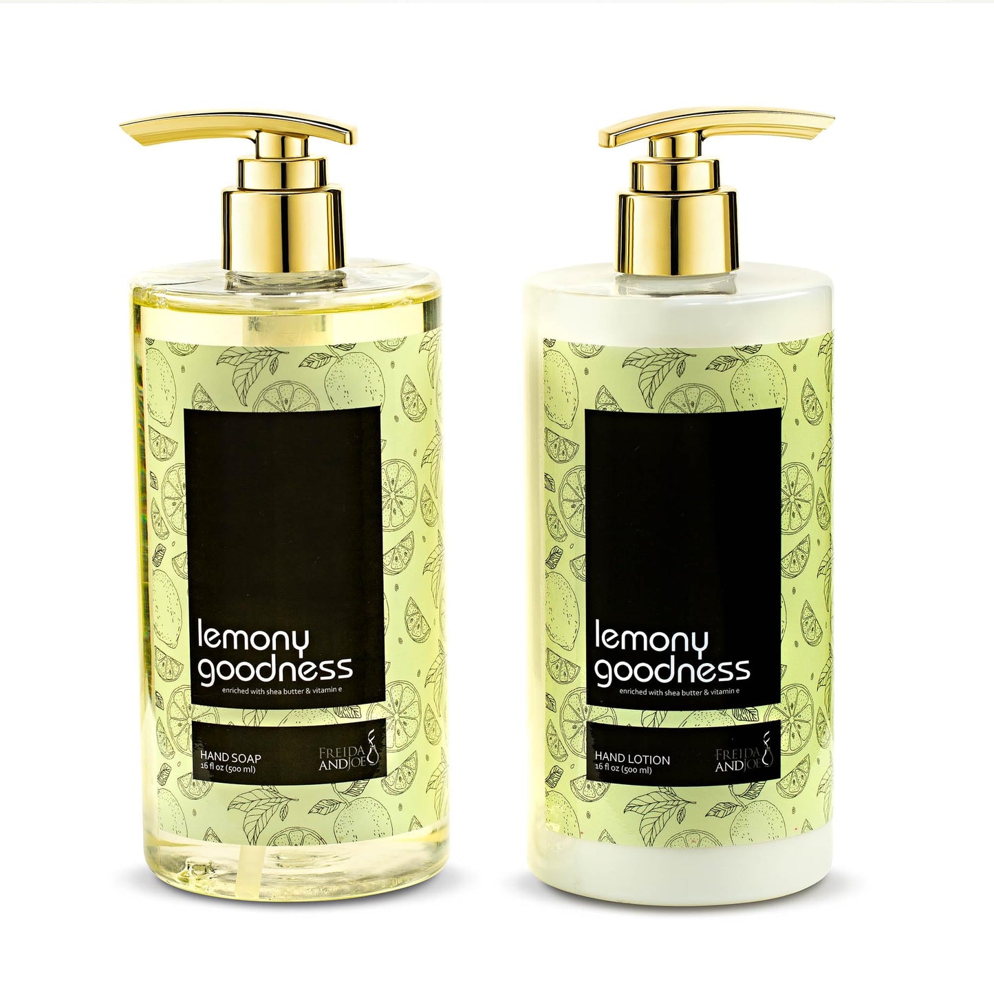 16 fl oz Lemon Citrus Aromatic and Nourishing Hand Soap Set Keep Your Skin Incredibly Soft & Clean in a Wooden Holder Unisex Formula Luxury Body Care