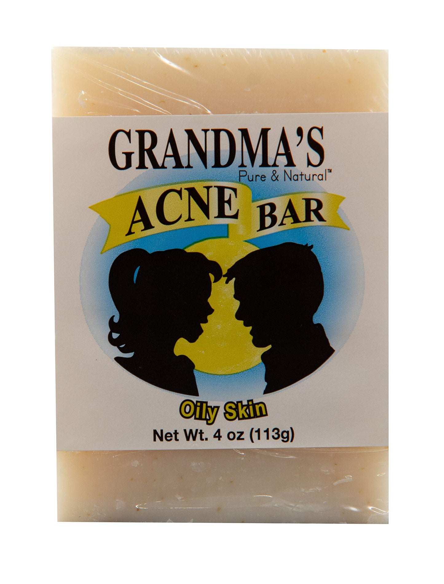 Grandma's Pure & Natural Acne Bar for Oily Skin 4 oz